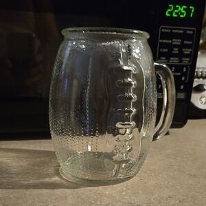Clear Glass Football Mug